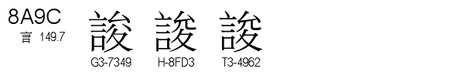 U+8A9C